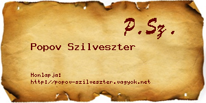 Popov Szilveszter névjegykártya